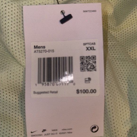 Nike Mens Sportswear Woven Windbreaker Jacket Black Signal Blue Sz LG AT5270-015 - Picture 4 of 10